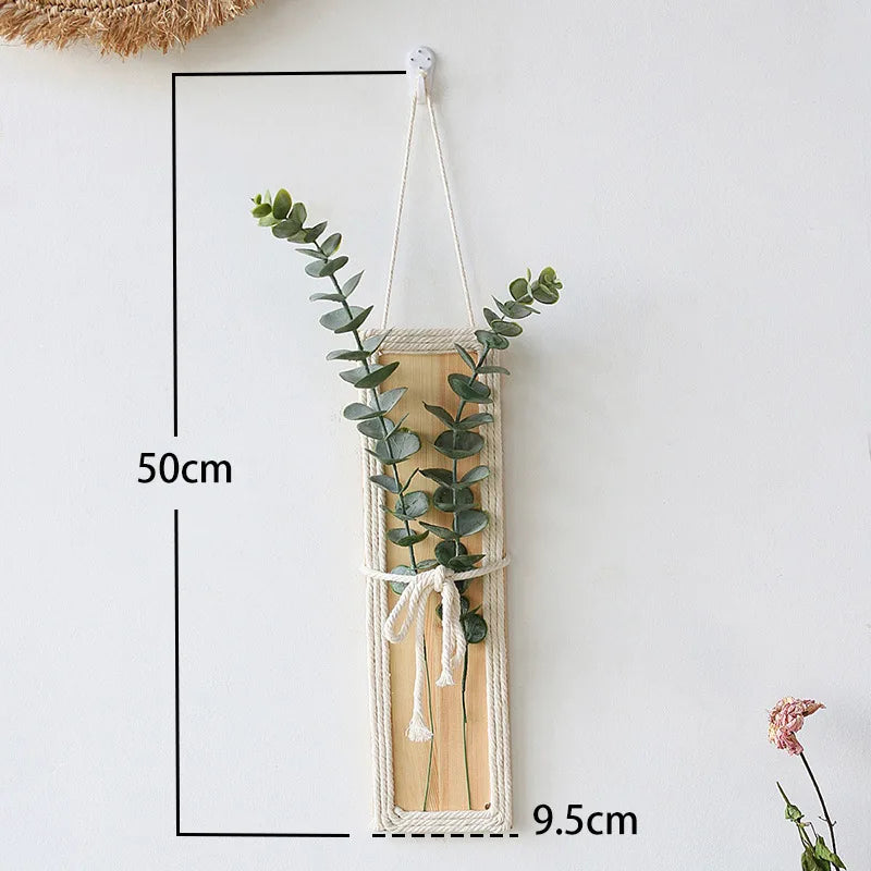Cozy Woven Rope Wooden Wall Decor