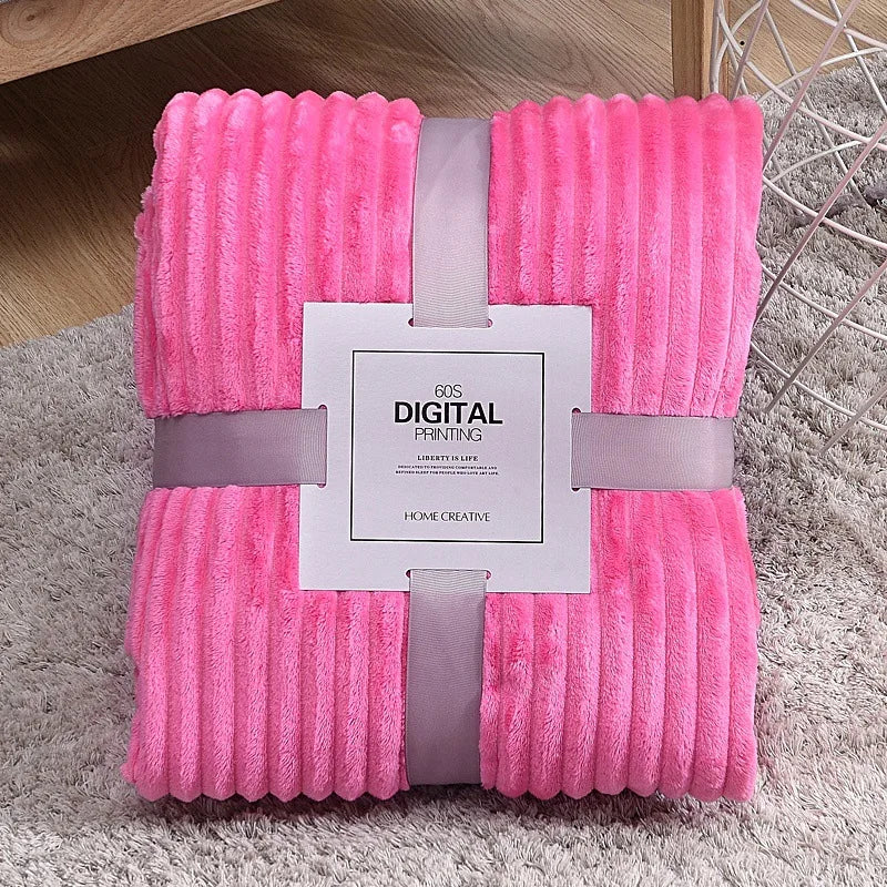 Cozy Soft Throw Plaid-Blanket