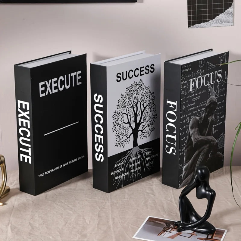 Cozy Set of 3 Fake Decor Books