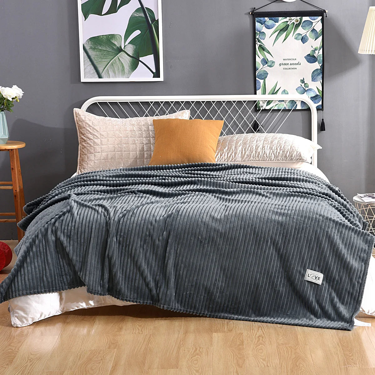 Cozy Soft Throw Plaid-Blanket