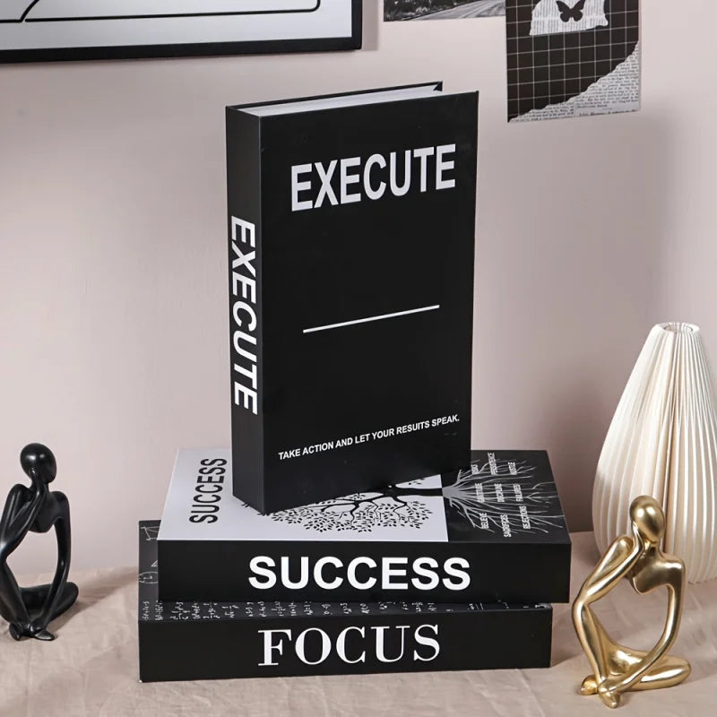 Cozy Set of 3 Fake Decor Books
