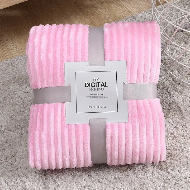 Cozy Soft Throw Plaid-Blanket