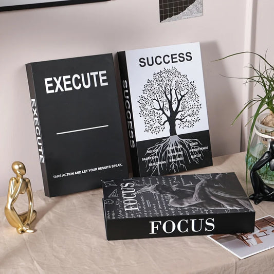 Cozy Set of 3 Fake Decor Books